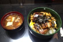 柳川うなぎ、味噌汁