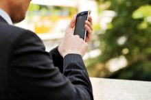 スマートフォンとビスネスマン