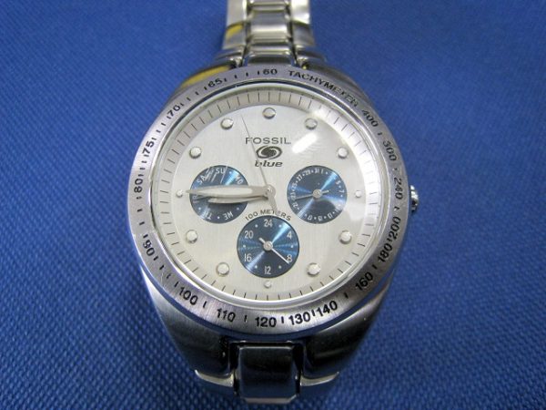 Fossil blue watch/フォッシル時計 - Water Resistant 100m