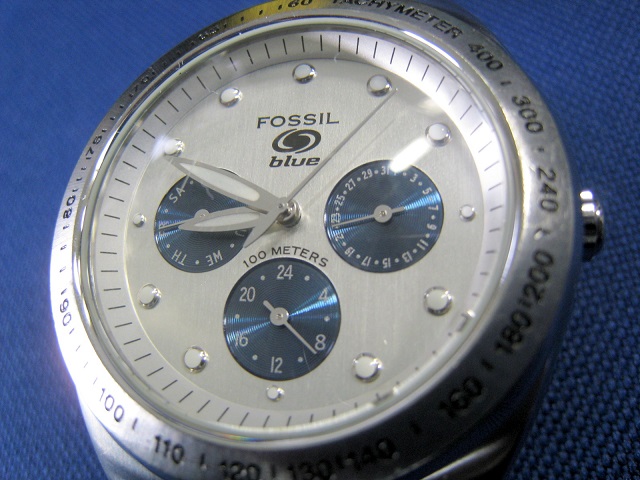 Fossil blue watch/フォッシル時計 - Water Resistant 100m